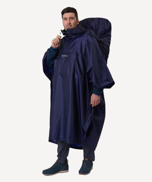 Дождевик-Пончо RedFox Poncho Plus (Унисекс; one size; т.Синий)